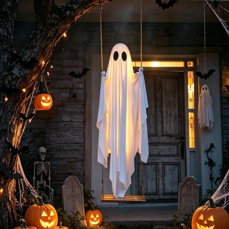 PhantomGlow™ Illuminated Hanging Ghost Swing