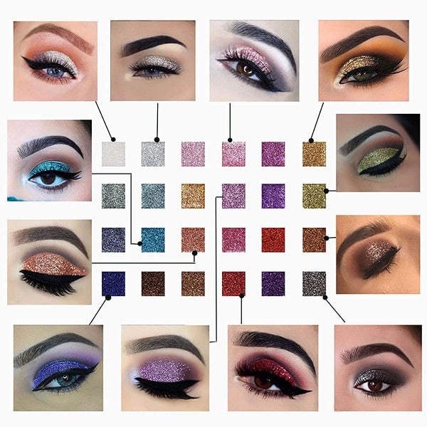 lusailstore | 10 Colors Sparkle Shimmer Eyeshadow Palette