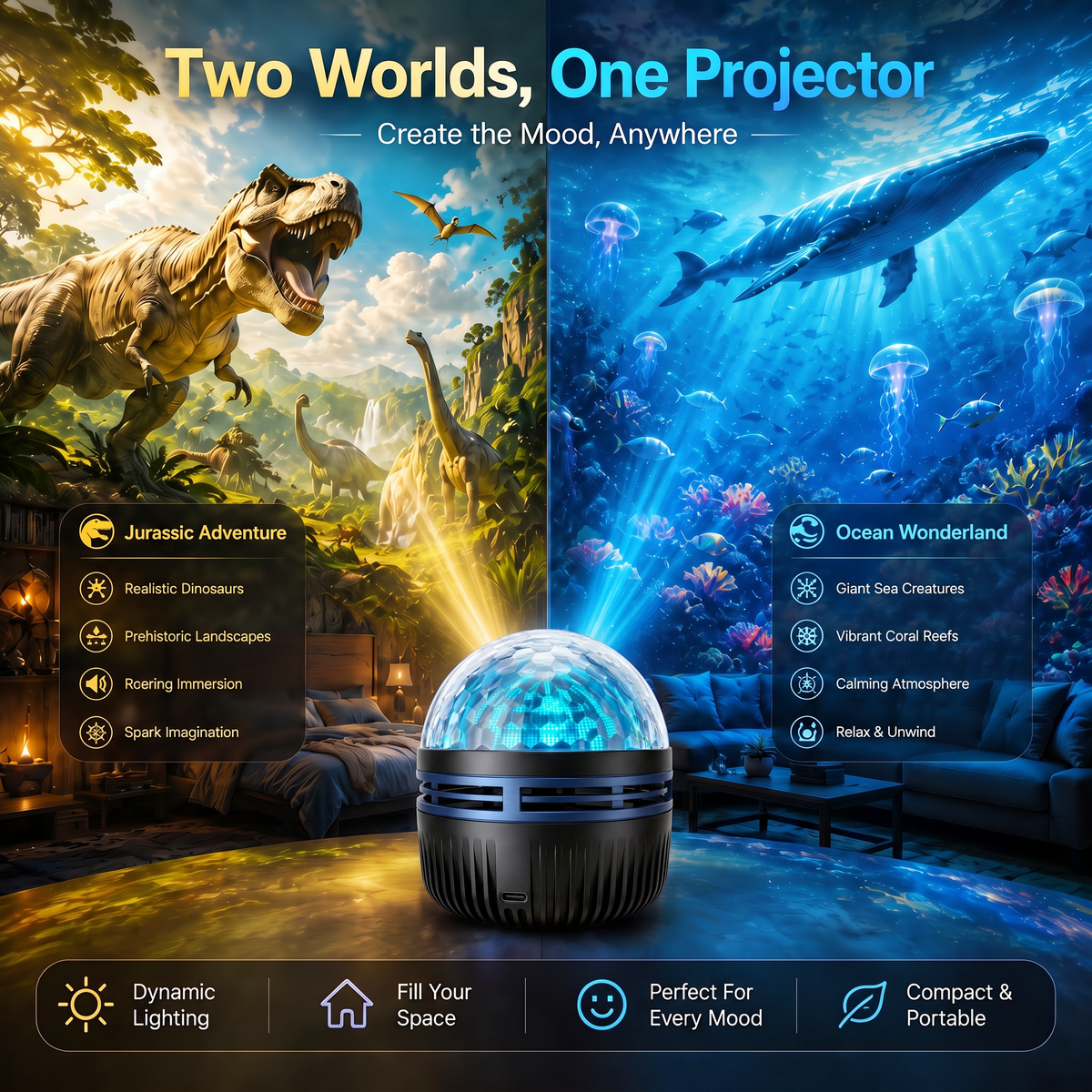 CosmoSphere™ 360° Dynamic Galaxy Sky Projector