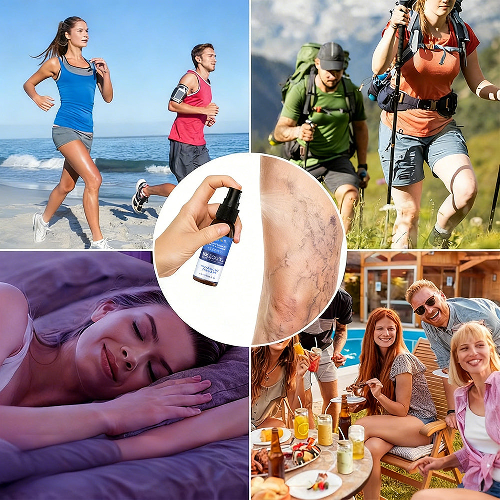 🇺🇸🏆✅🌿GFOUK® VascuCare Vein Healing Spray(Designed for Varicose veins, Spider veins, Deep vein Thrombosis, Chronic venous insufficiency, Venous ulcers, Thrombophlebitis and other venous issues)