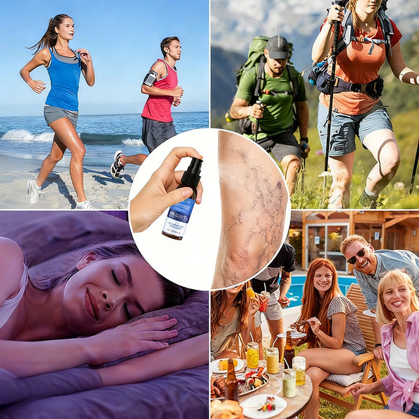 🇺🇸🏆✅🌿GFOUK® VascuCare Vein Healing Spray(Designed for Varicose veins, Spider veins, Deep vein Thrombosis, Chronic venous insufficiency, Venous ulcers, Thrombophlebitis and other venous issues)
