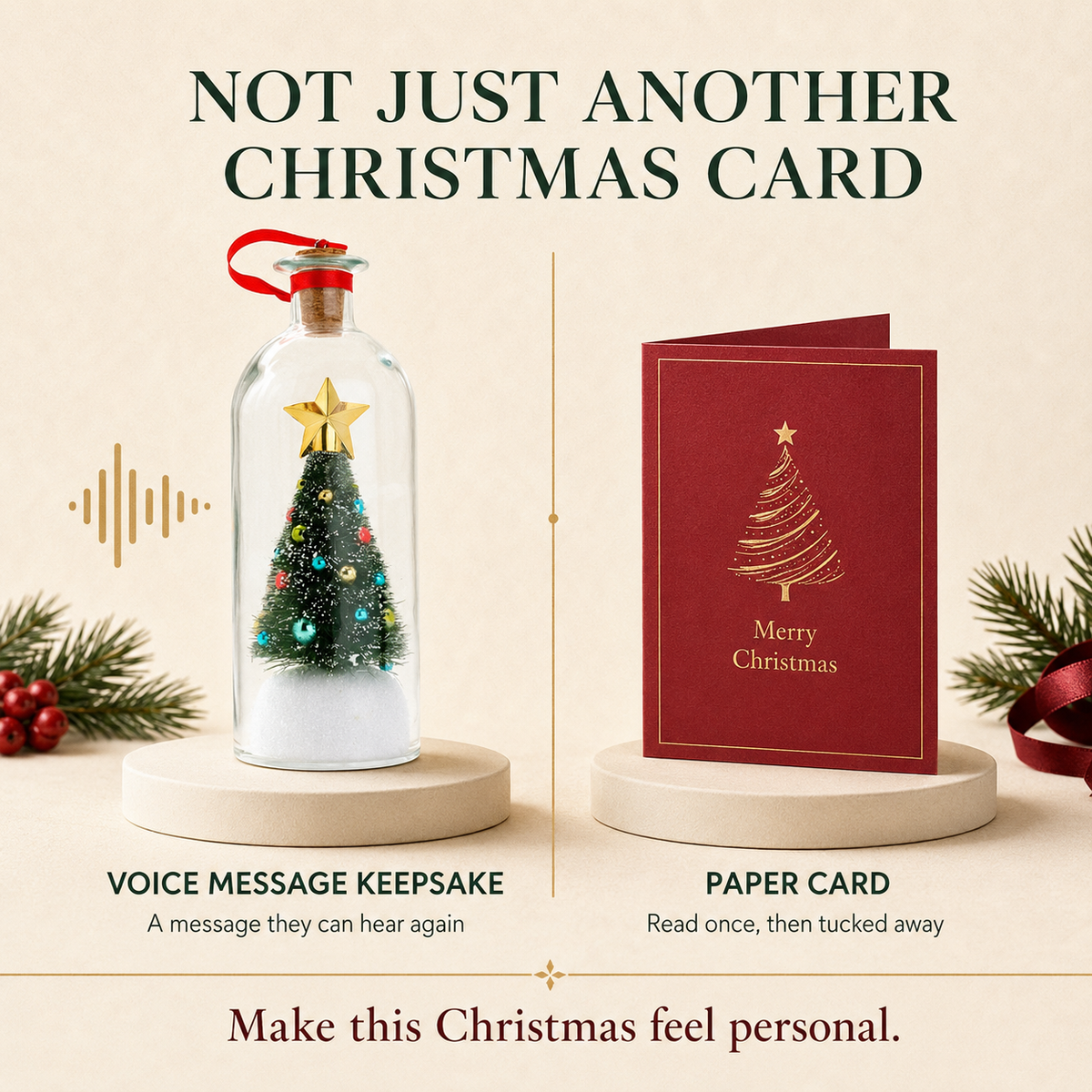 MerryMemo™ Recordable Christmas Tree Keepsake