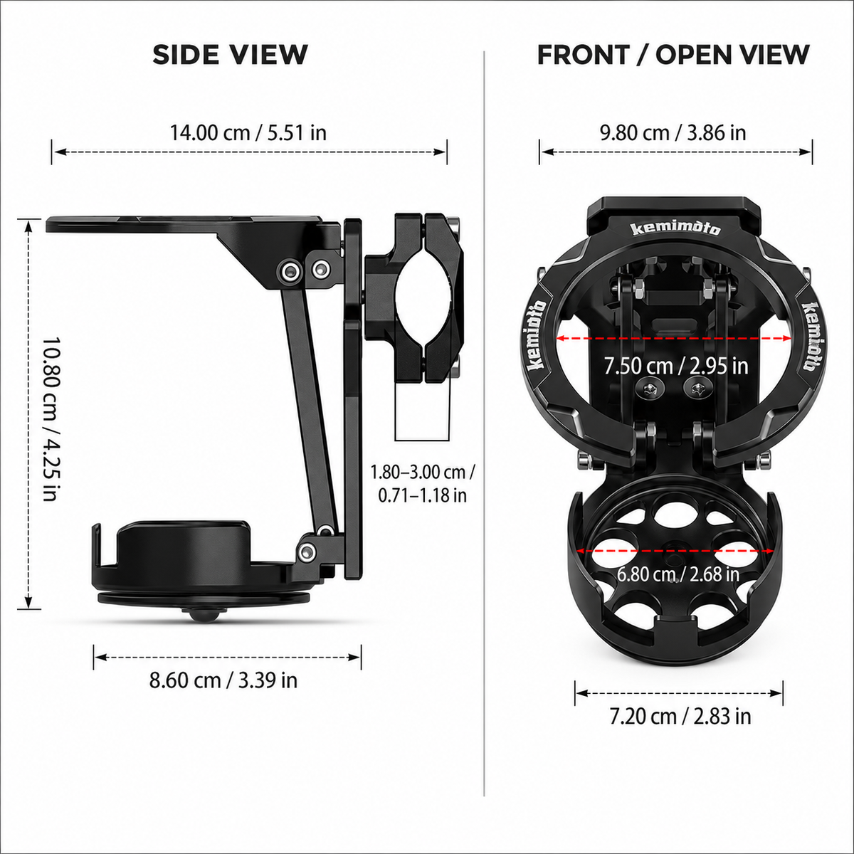 MotoGrip™ Foldable Motorcycle Drink Holder