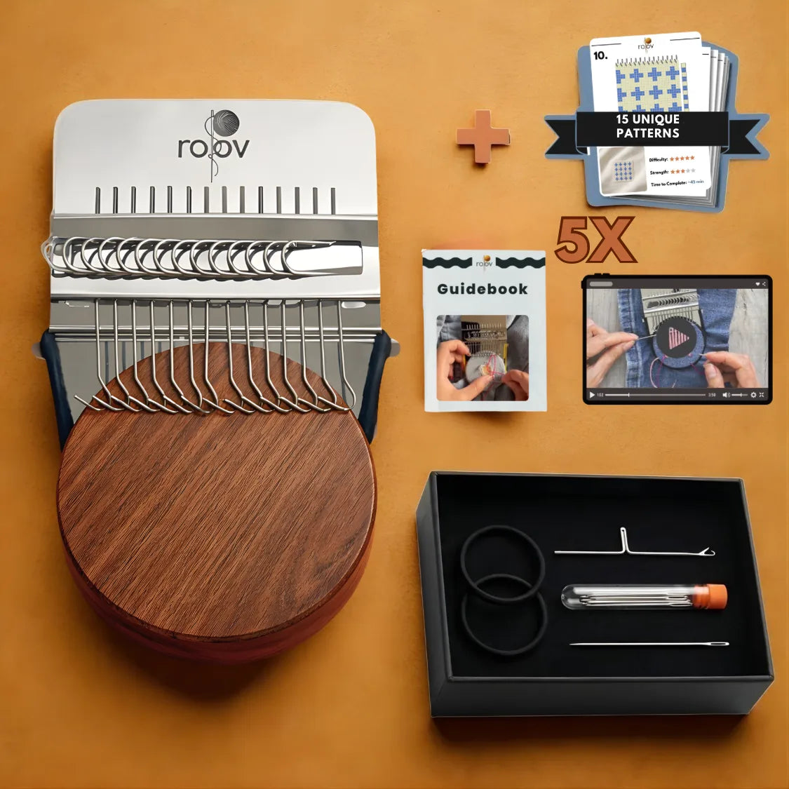 KnitCraft™ Wooden Mending & Weaving Kit
