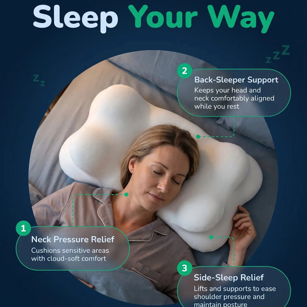 Alignora™ Dual-Height Ergonomic Comfort Pillow