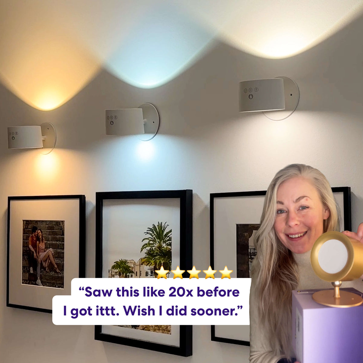 LumaHalo™ Wireless Smart Accent Wall Light