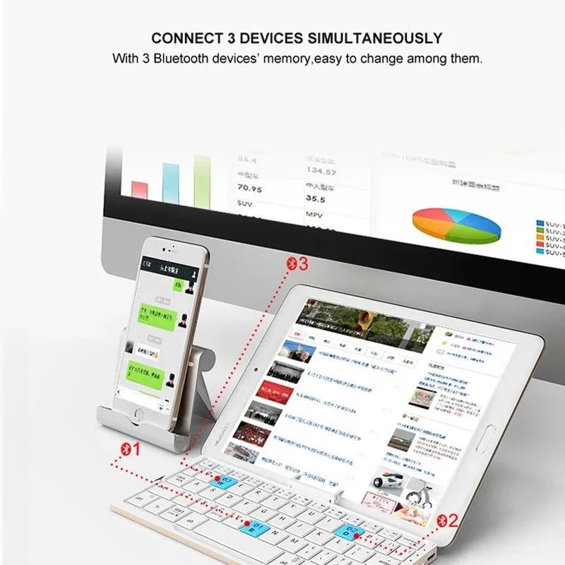 PocketNova™ Portable Foldable Bluetooth Keyboard
