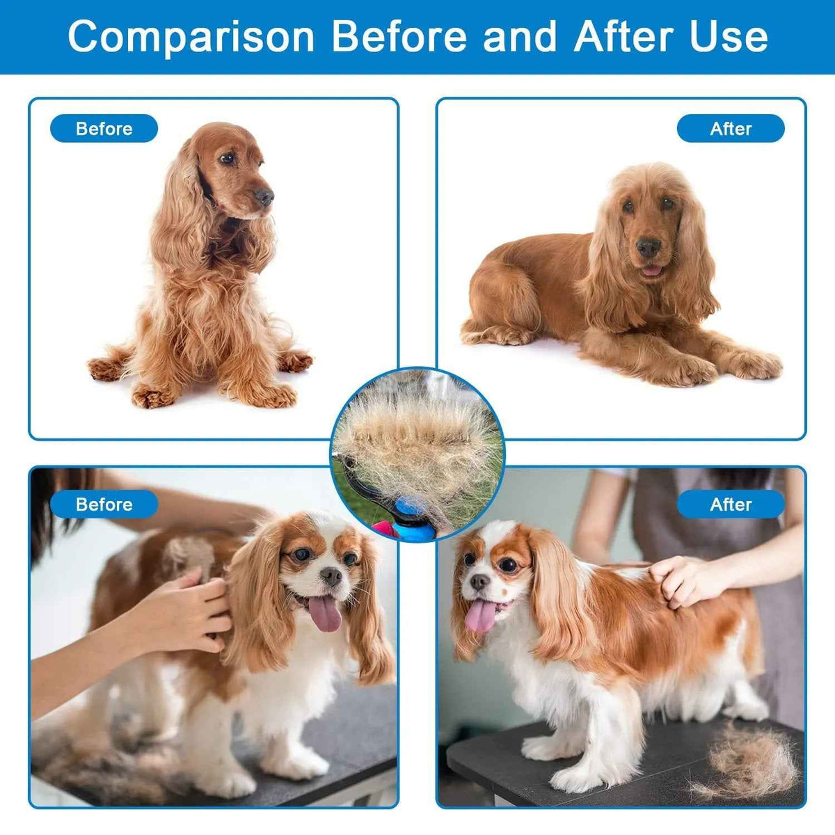 1+1 Free | Professional Pet Grooming Tool Removes Mats and Shedding