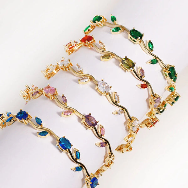 Rubivelle™ Crimson Crystal Vine Bracelet