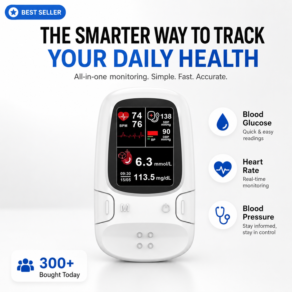 VitaTrack™ All-in-One Health Monitoring Device