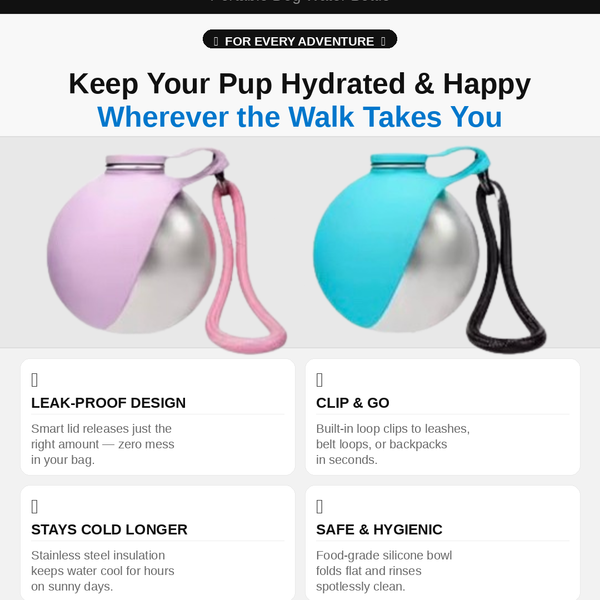 Portable Dog Water Bottle