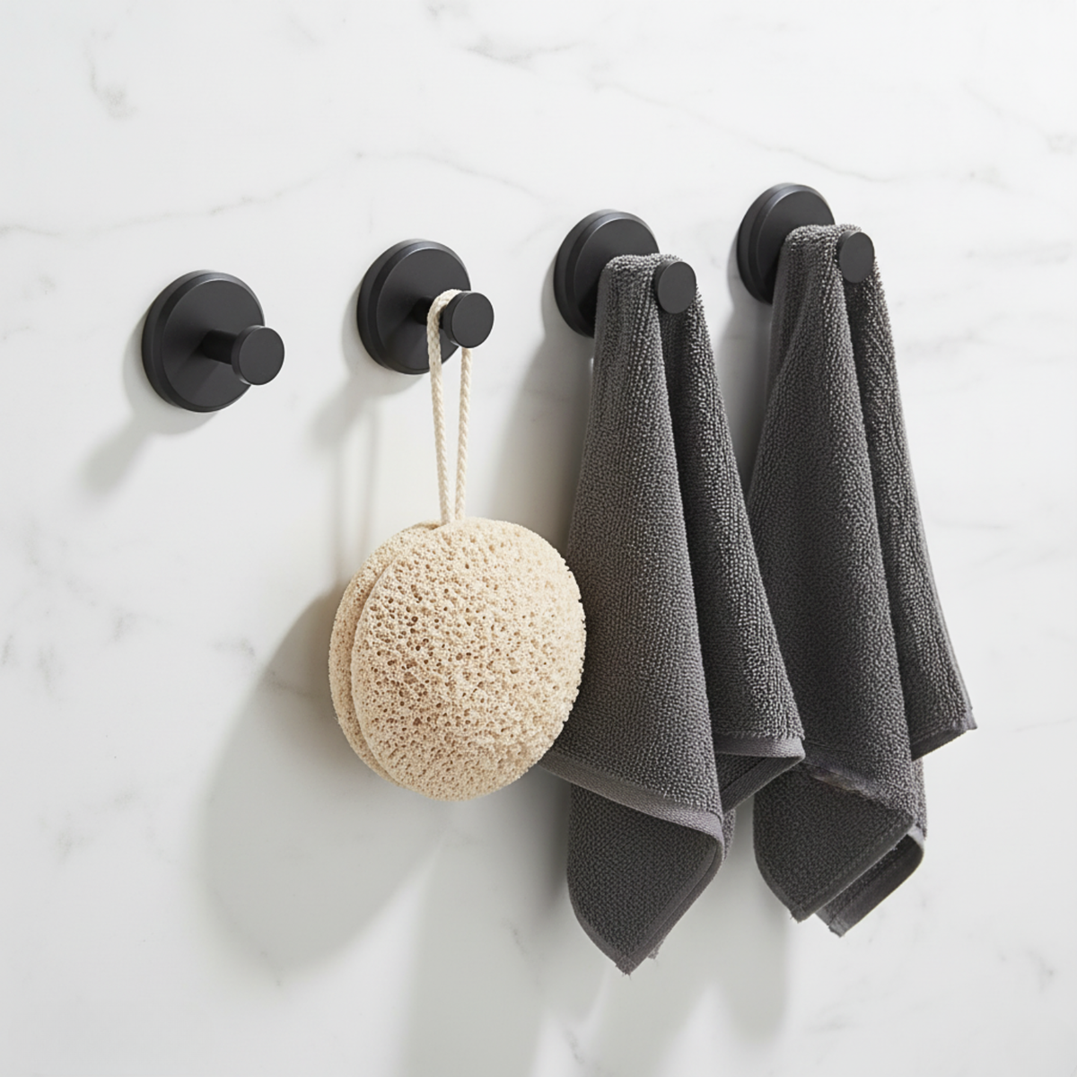 Gripora™ Heavy-Duty Suction Utility Hooks – 4 Pack