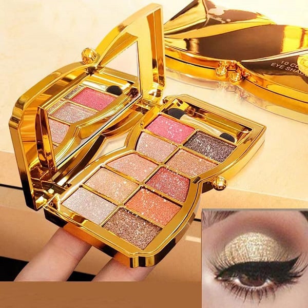 lusailstore | 10 Colors Sparkle Shimmer Eyeshadow Palette