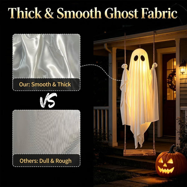 PhantomGlow™ Illuminated Hanging Ghost Swing