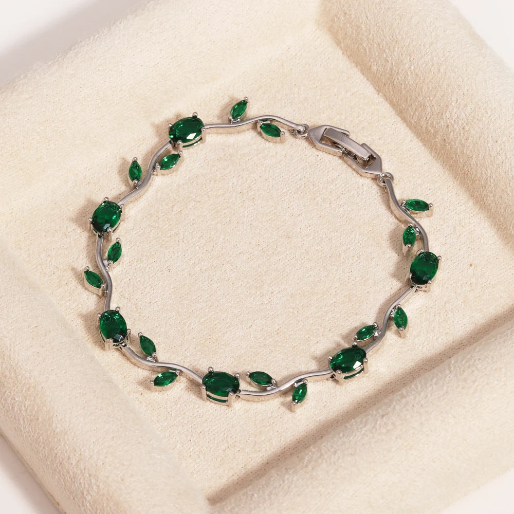 Rubivelle™ Crimson Crystal Vine Bracelet