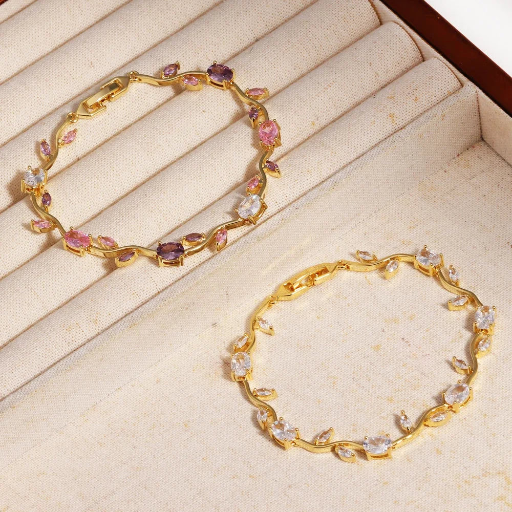 Rubivelle™ Crimson Crystal Vine Bracelet