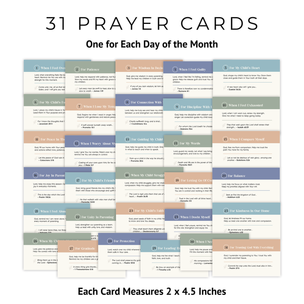 31 Prayer Cards for Parents