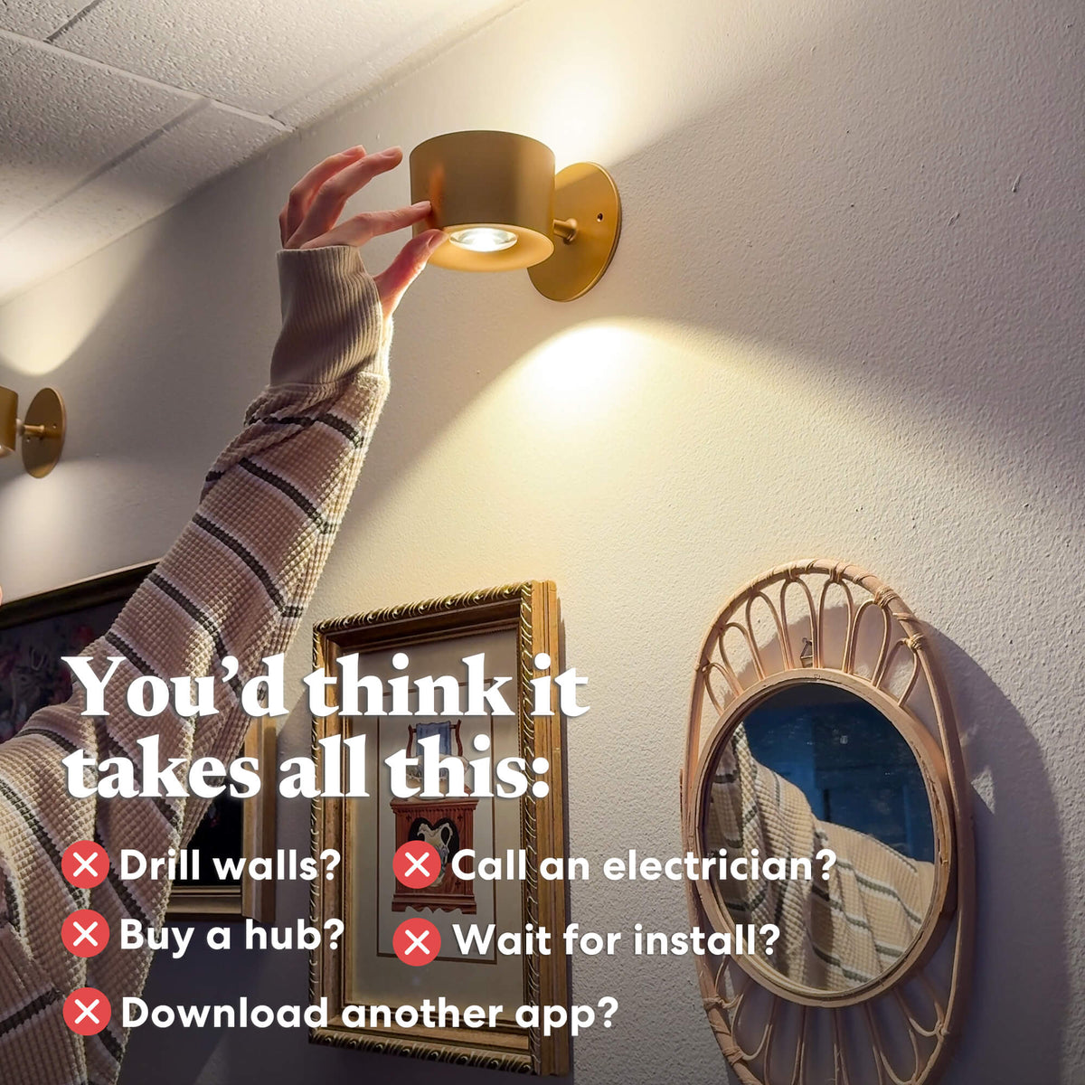 LumaHalo™ Wireless Smart Accent Wall Light