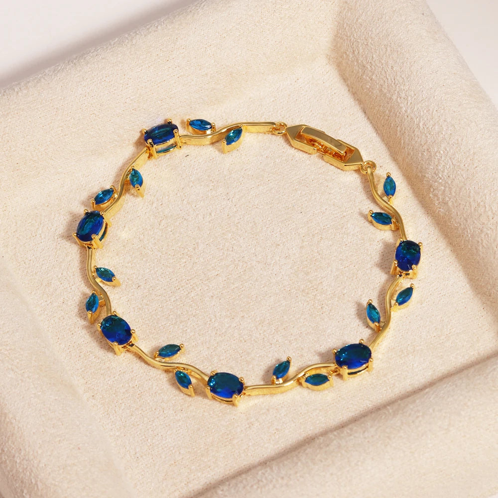 Rubivelle™ Crimson Crystal Vine Bracelet