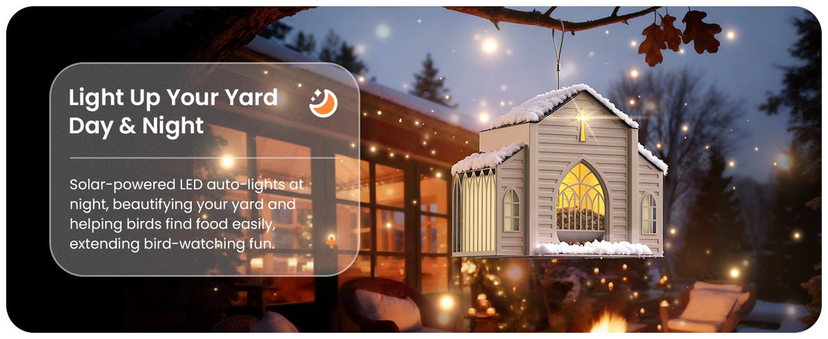 Church-Shaped Solar Bird Feeder – Attract Birds Day and Night