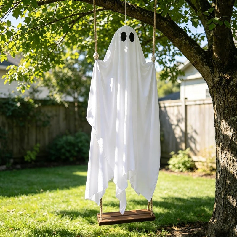 PhantomGlow™ Illuminated Hanging Ghost Swing