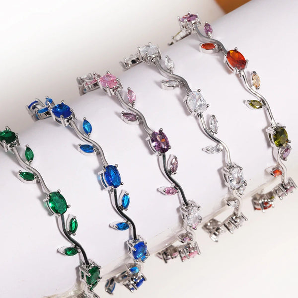 Rubivelle™ Crimson Crystal Vine Bracelet