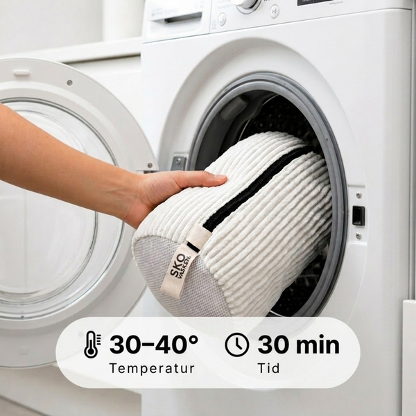 Get clean shoes in just 30 minutes straight from the washing machine