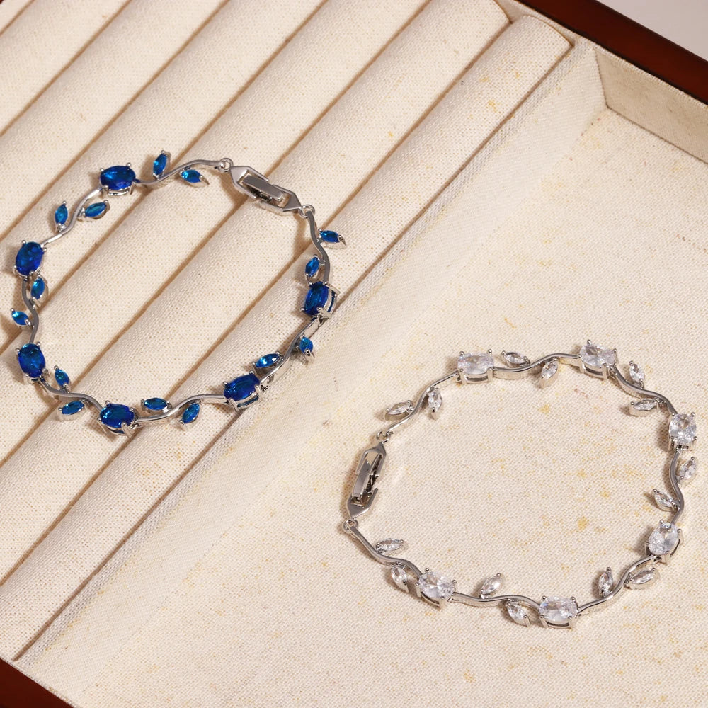 Rubivelle™ Crimson Crystal Vine Bracelet
