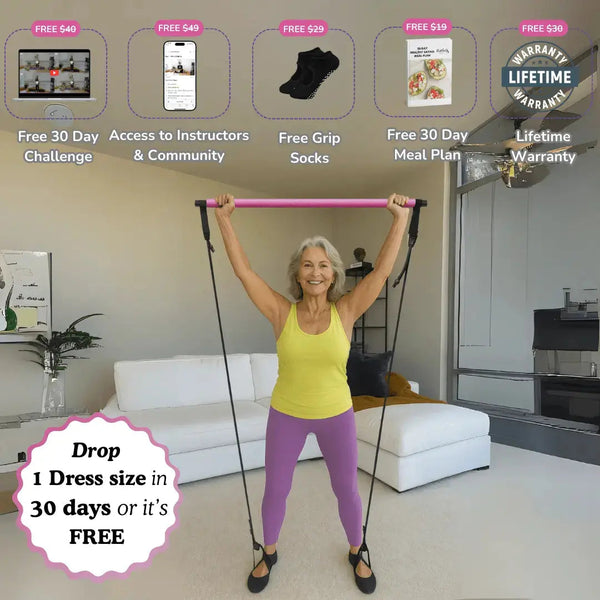 Stretched Fusion™ Pilates Bar – Tone Faster With Guided Home Workouts