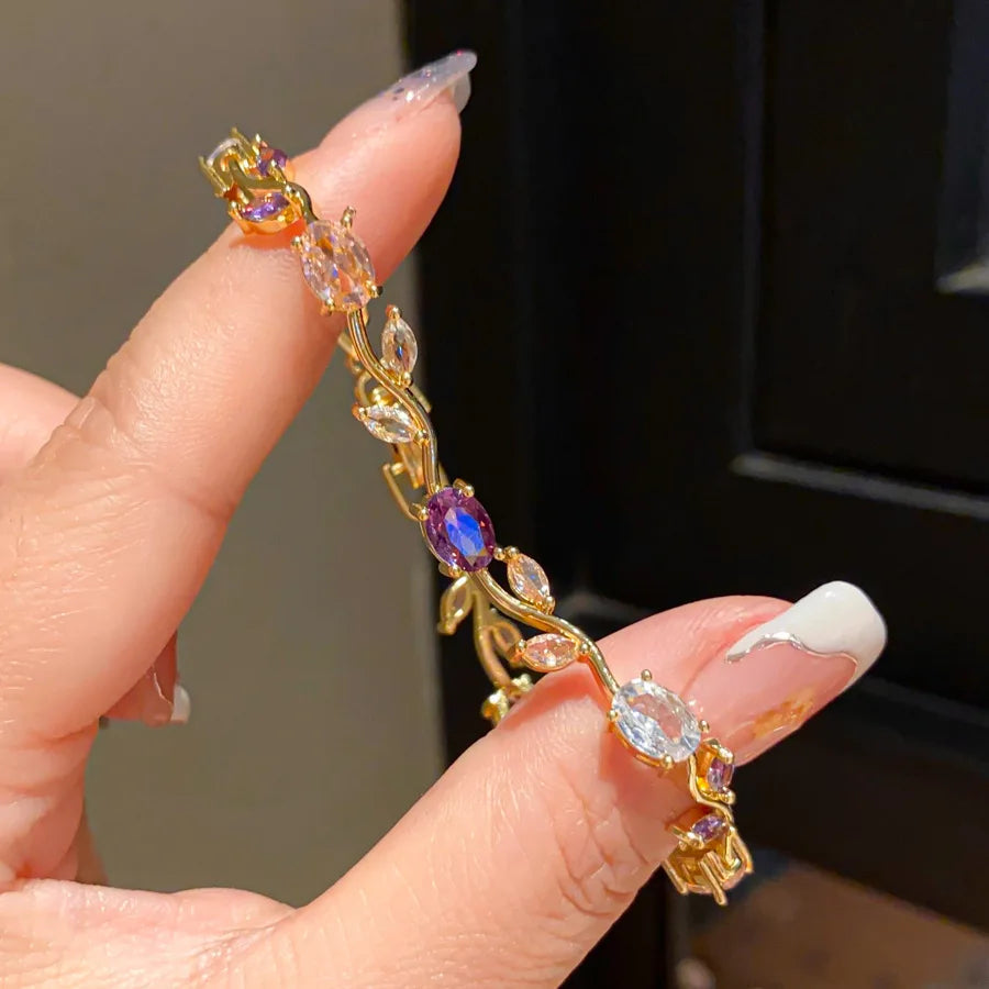 Rubivelle™ Crimson Crystal Vine Bracelet