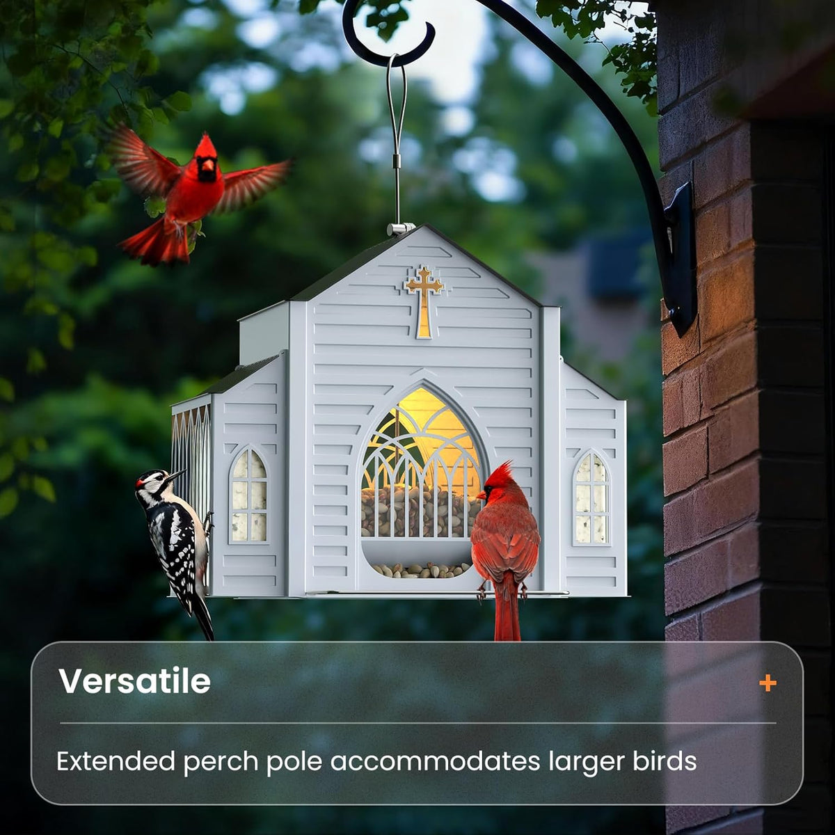 Church-Shaped Solar Bird Feeder – Attract Birds Day and Night
