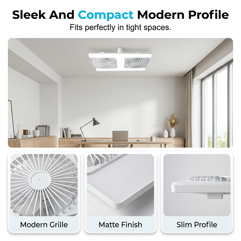 2-in-1 LED Ceiling Fan Light – Dual Cooling, Ultra Bright, Tool-Free Install