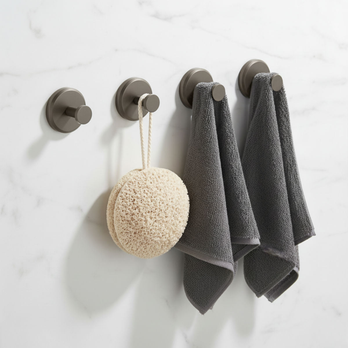 Gripora™ Heavy-Duty Suction Utility Hooks – 4 Pack