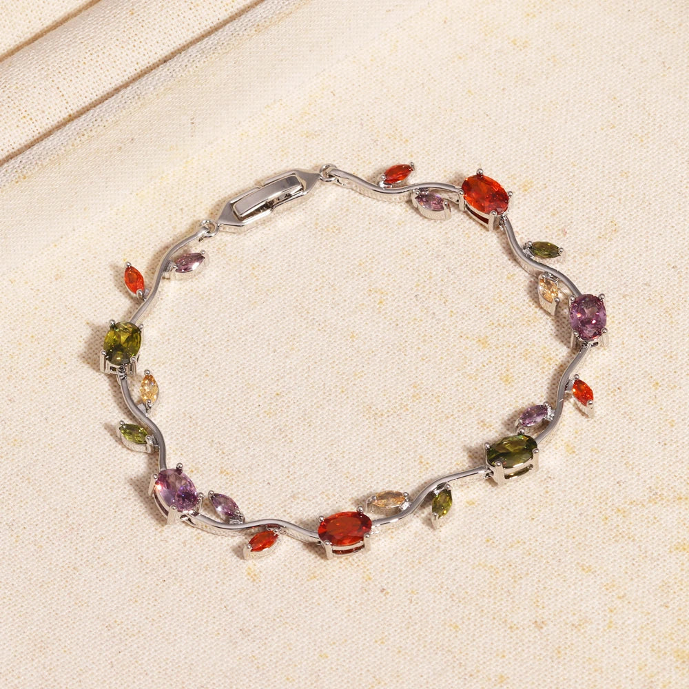Rubivelle™ Crimson Crystal Vine Bracelet