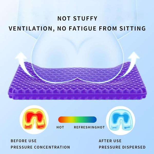 ComfortGel™ Dual-Layer Pressure Relief Seat Cushion