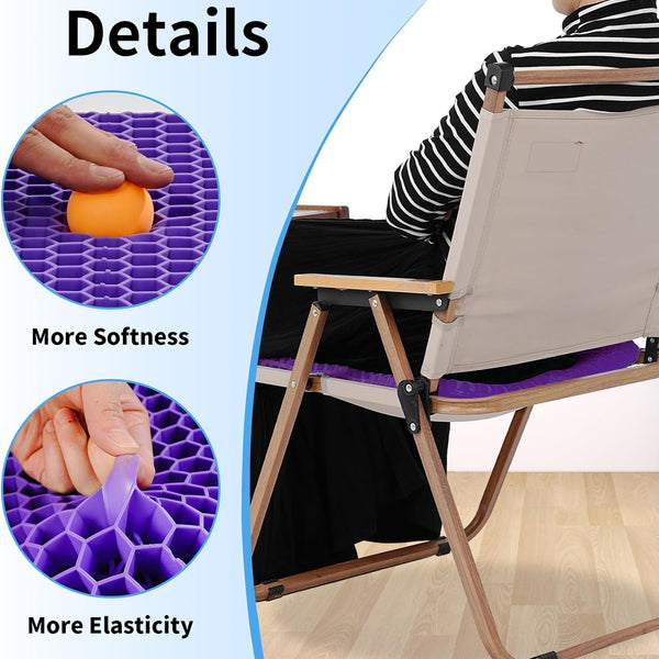 ComfortGel™ Dual-Layer Pressure Relief Seat Cushion