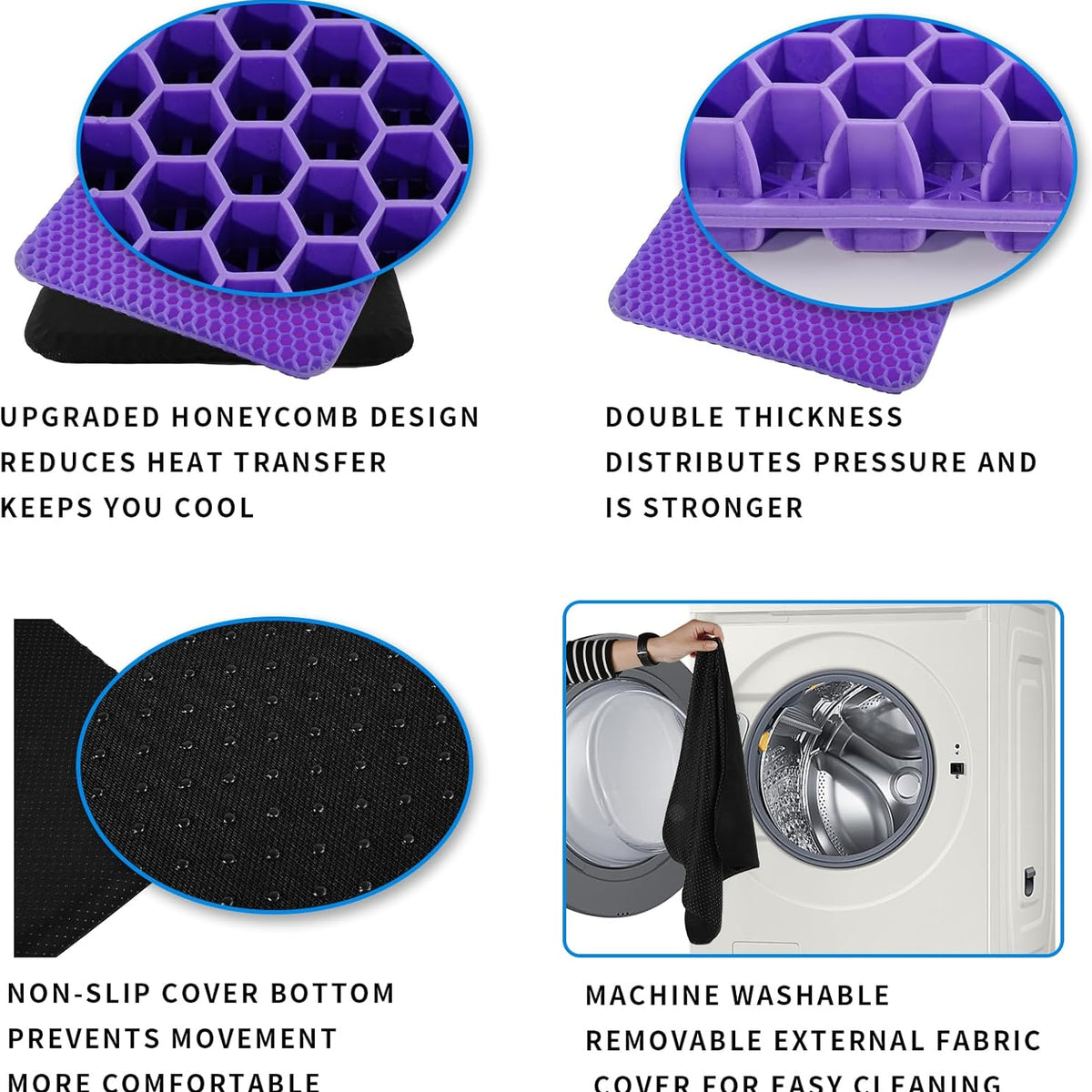 ComfortGel™ Dual-Layer Pressure Relief Seat Cushion