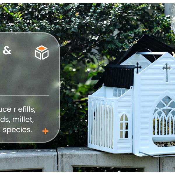 Church-Shaped Solar Bird Feeder – Attract Birds Day and Night