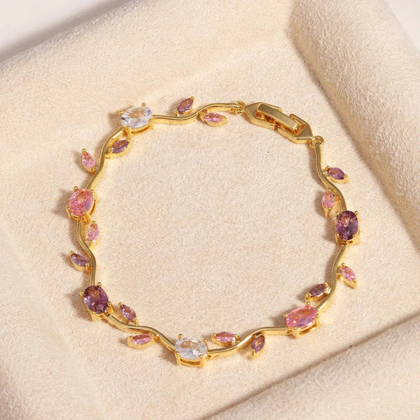 Rubivelle™ Crimson Crystal Vine Bracelet