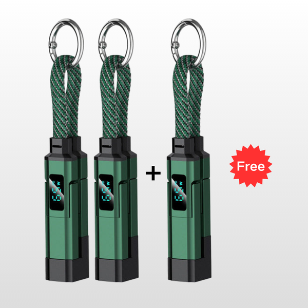 4-in-1 Digital Display Keychain Charging Cable