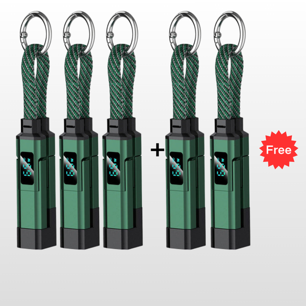 4-in-1 Digital Display Keychain Charging Cable