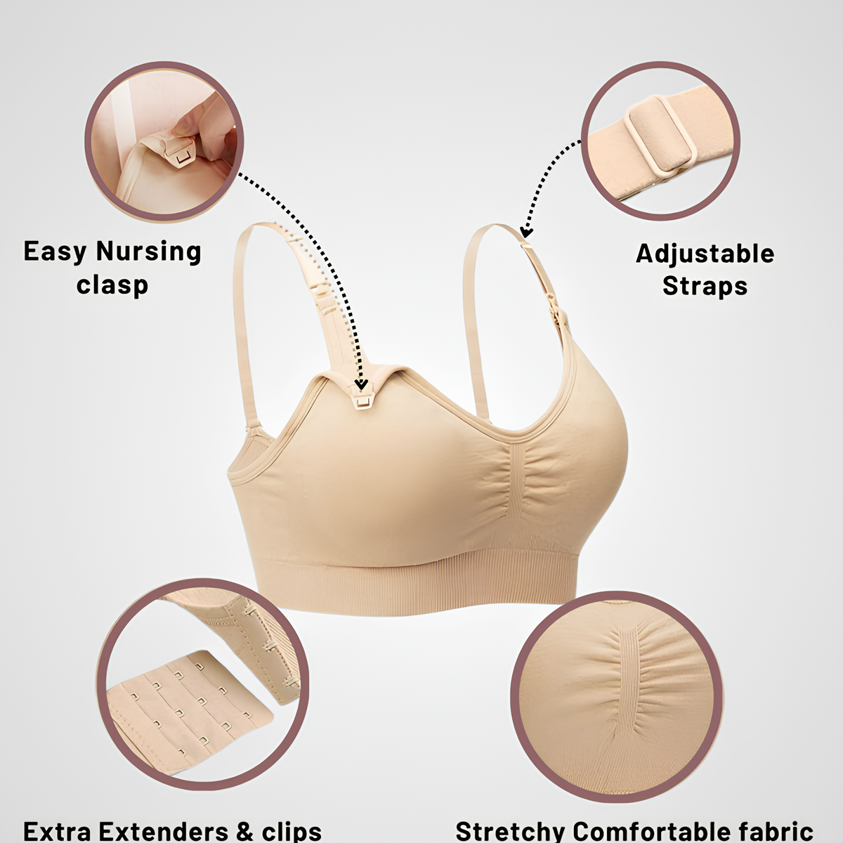 EasyFeed™ Nursing Bra – Soft Support for Effortless Everyday Feeding