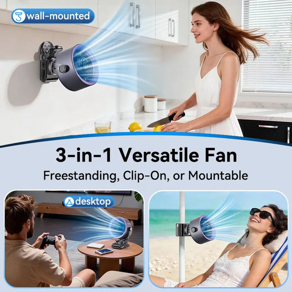 BreezeVolt™ Turbo Rechargeable Mini Cooling Fan