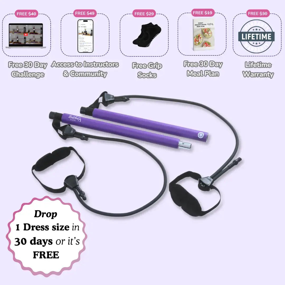 Stretched Fusion™ Pilates Bar – Tone Faster With Guided Home Workouts