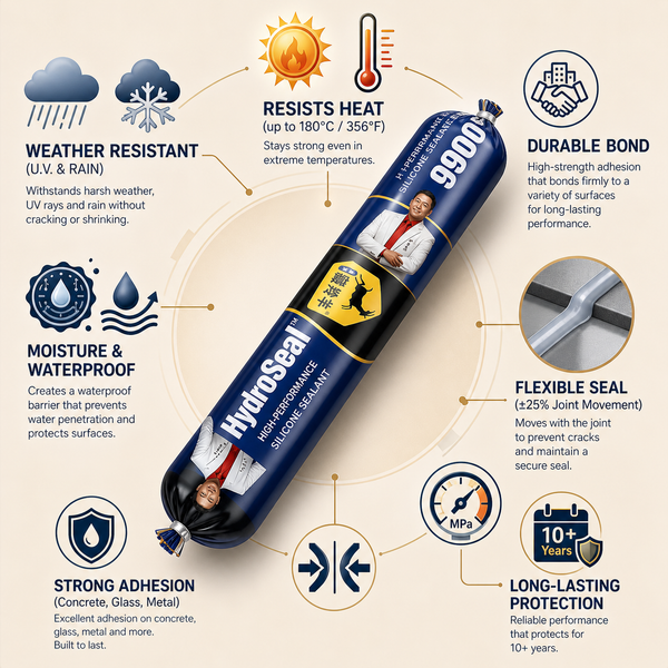 HydroSeal™ Waterproof Silicone Sealant (750 Gms)