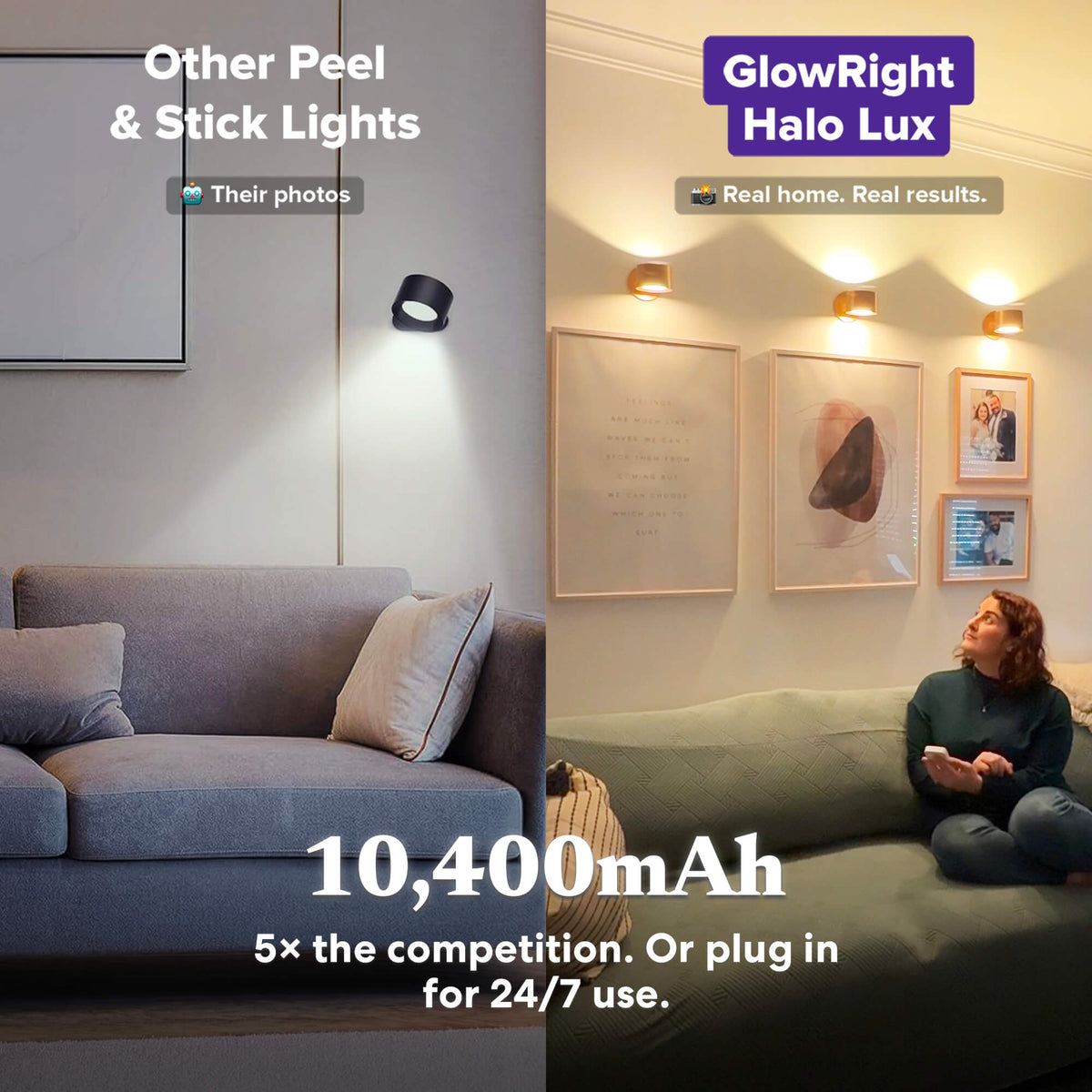 LumaHalo™ Wireless Smart Accent Wall Light