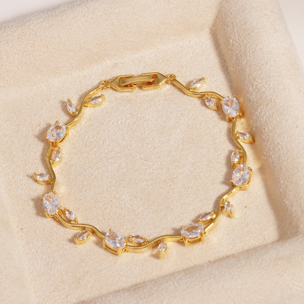 Rubivelle™ Crimson Crystal Vine Bracelet