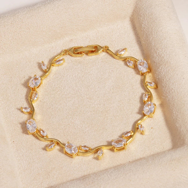 Rubivelle™ Crimson Crystal Vine Bracelet