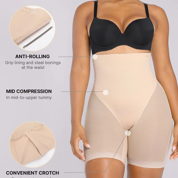 BOOT-YEAH™ MeshSmooth™ High-Waisted Mid Thigh Short