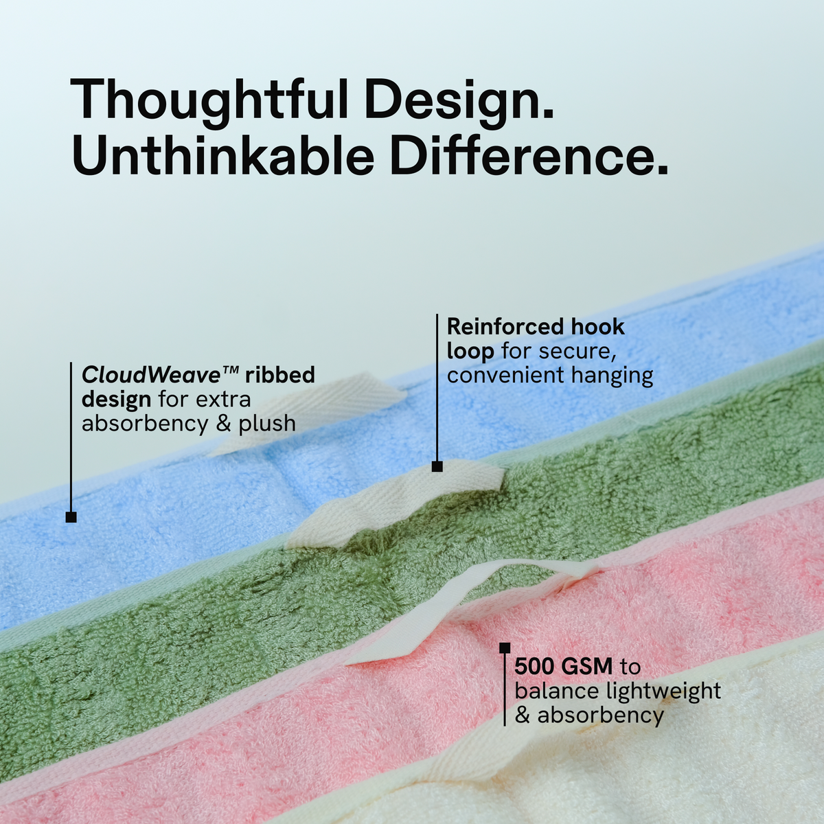 CloudWeave Bath Towel Stays Fresh and Ultra Soft